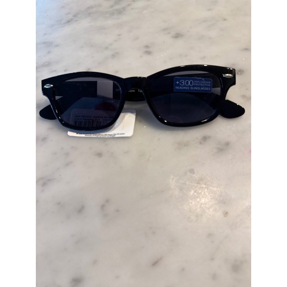 Peepers by Peeperspecs Clark Black Reading Sunglasses +3.00 Sun Readers 584300